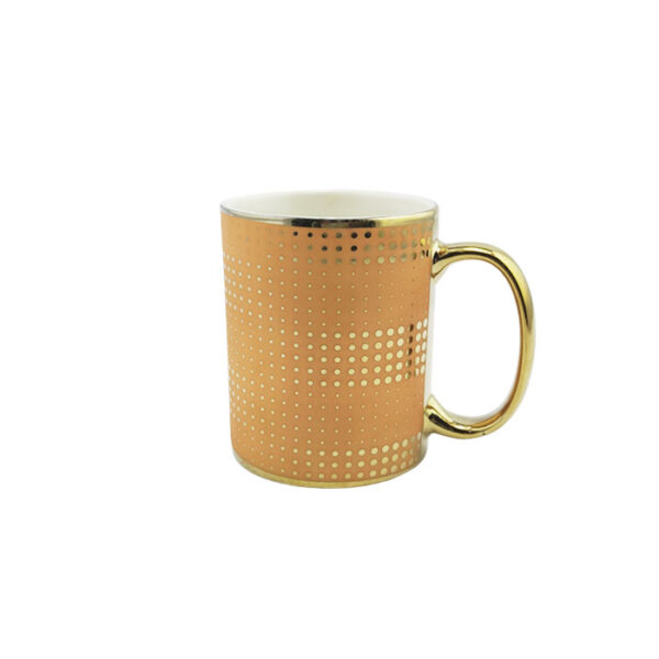 Coffee Mug With Gold Handle 8.1x9.6 Cm Assorted