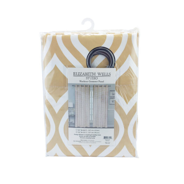Ostrich Blackout Printed Grommet Panel Ring Gold