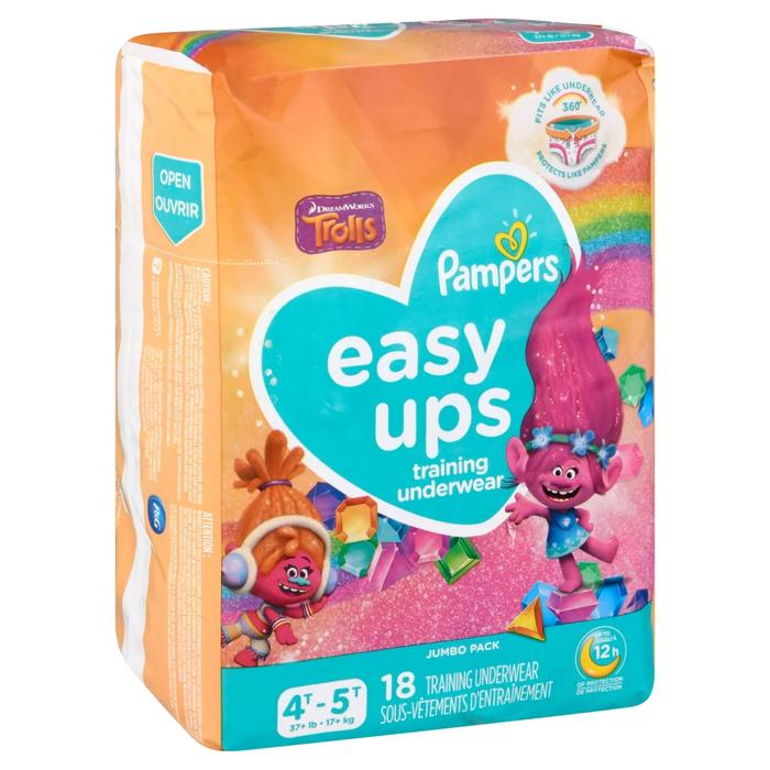 Pampers EasyUps Girl Training Underwear 4T-5T 18Ct - Maison Handal