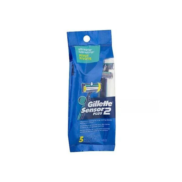 Gillette Sensor2 Plus Men Disposable Razors 5Count