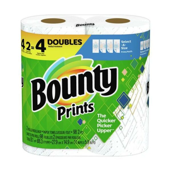 Bounty Paper Towels 2 Double Rolls