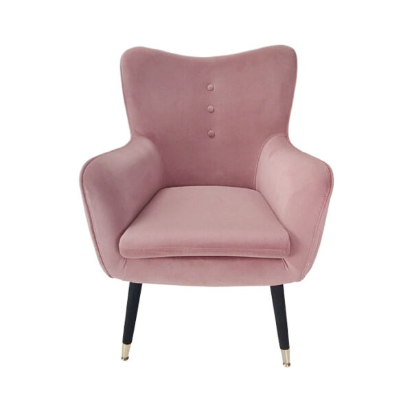Milo ArmChair Pink With Button