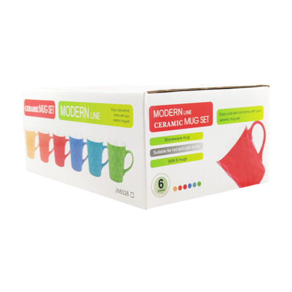 Modern Line Ceramic Mug 8.5x9 Cm Assorted