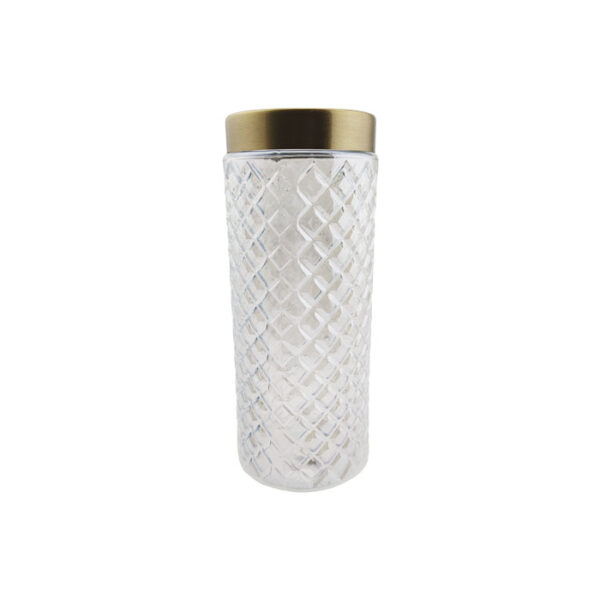Glass Vase Lattice Waisted Blue 27 Cm