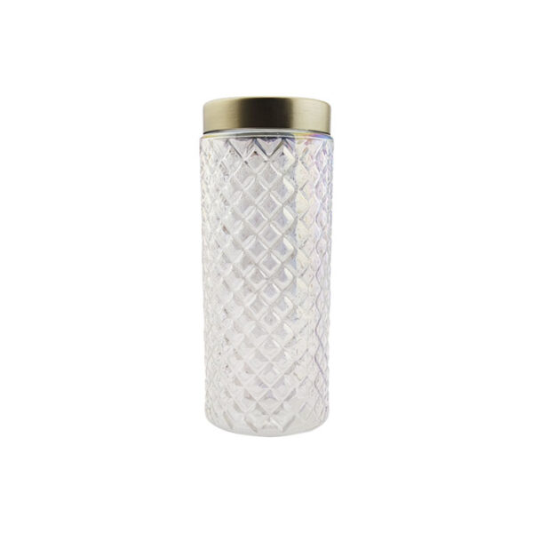 Glass Vase Lattice Waisted Clear 27 Cm