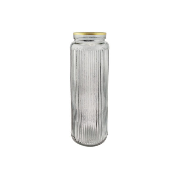Glass Vase  Striped Grey 30 Cm
