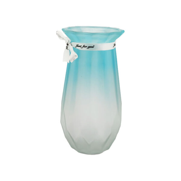 Glass Vase Striped Simple Assorted Colors 21 Cm