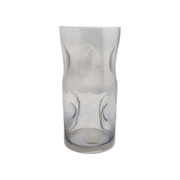 Glass Vase Bubbled Grey 25 Cm