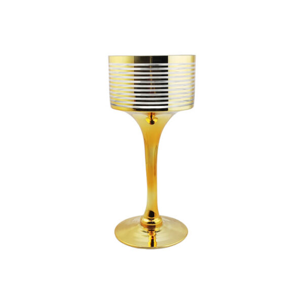 Glass Vase With Footed Gold 33 Cm