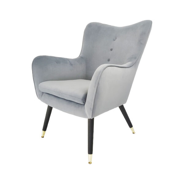 Milo ArmChair Grey With Button