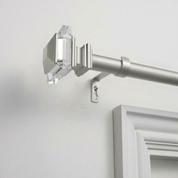 Curtain Rod Face Square 3/4 Rod 72-144" Champagne