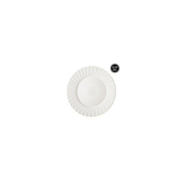 7.5" Round Party Plates White 50 Pack