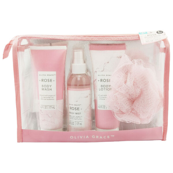 Olivia Grace Bath Collection With Mesh Bag Set