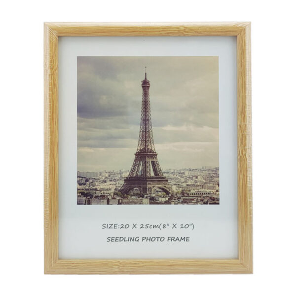 Seedling Photo Frame Natural Wood Round 8"x10"