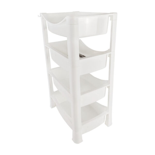 Shelf Multi-Fonction 4 Tier White 31x71x45Cm