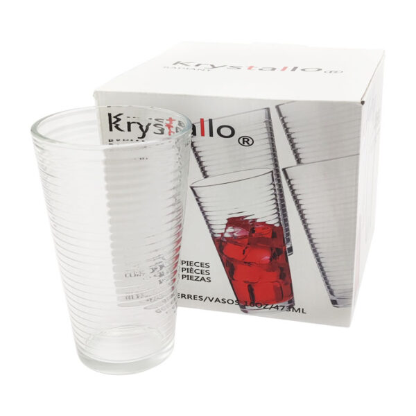 Krystallo 16.Oz Mixing Glass Radiant 4 Pieces