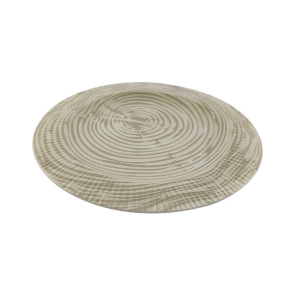 Birch wood salad plate beige