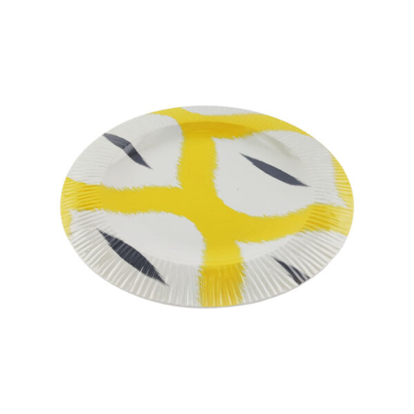 Tapestry Melamine Salad Plate g/y Ikat 2