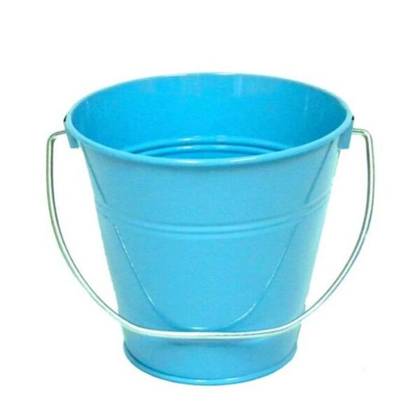 Metal Bucket 7.7'' x 7.5 Turquoise
