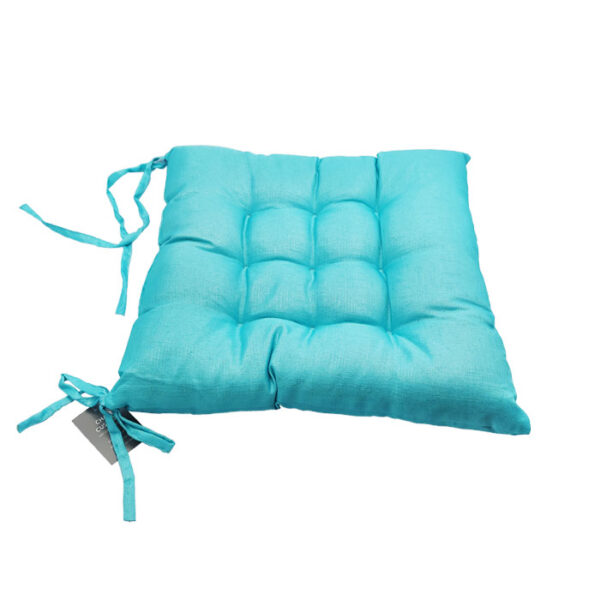 Chair Cushion With 9 Dots Tufted Turquoise