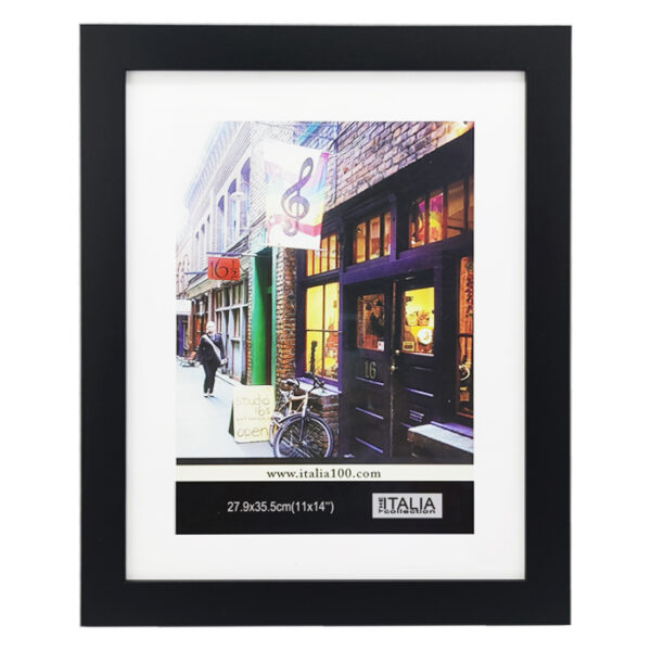 11x14'' Wood Photo Frame Square Black