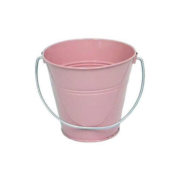 Metal Bucket 5.5 x 6'' Pink