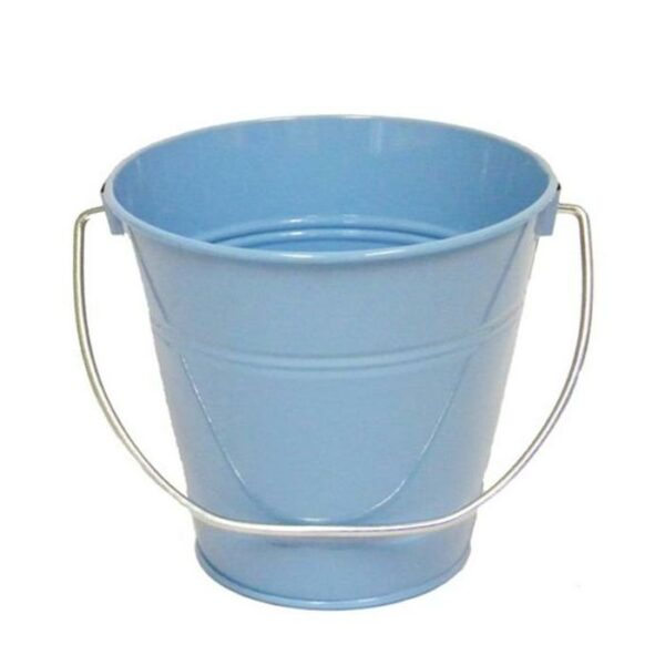 Metal Mini Bucket 4.3x4.3" Light Blue