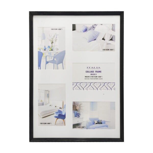 4x6" Pvc Photo Frame Collage Black 10x15 Cm