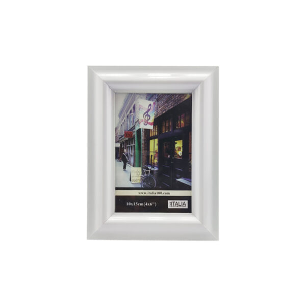 4x6" Plastic Photo Frame White 10x15 Cm