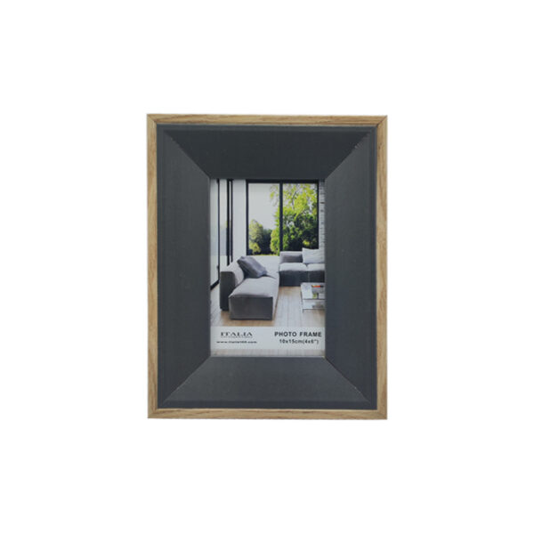 4x6" Wood Photo Frame Bevel Moulding Grey