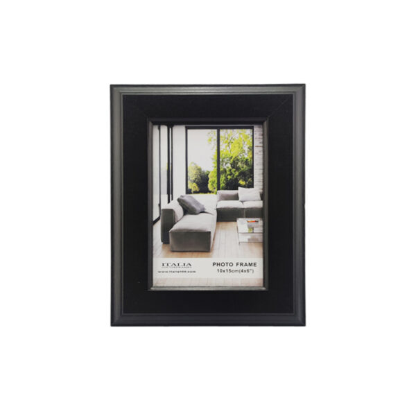 4x6" Wood Photo Frame Moulding Black