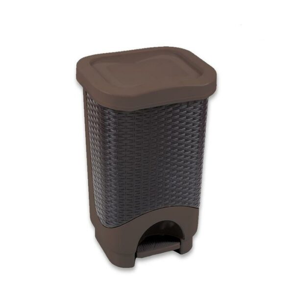 Casa Pica Rattan Dual Trash Can Brown 8 Gallon