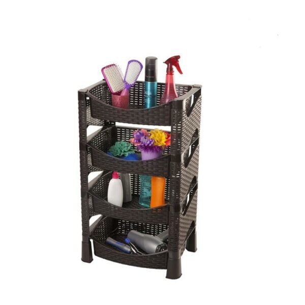 Casa Pica Rattan Organizer 4 Tier Brown