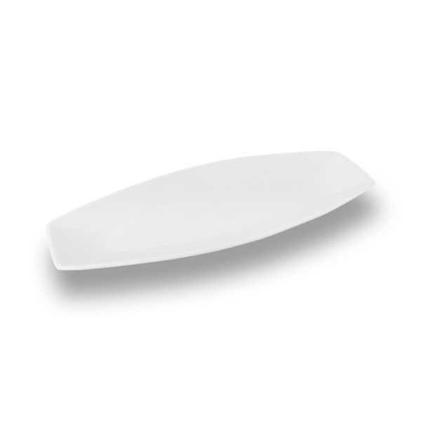 12" Aden White Long Plate