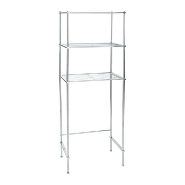 Luxury Chrome 3 Tier Space Saver Metal Shelves