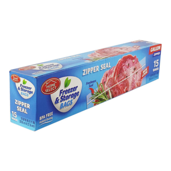 Zipper Seal Freezer & Storage Bags 15 Bags