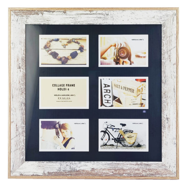 16x16" MDF Photo Frame Moulding White Wash