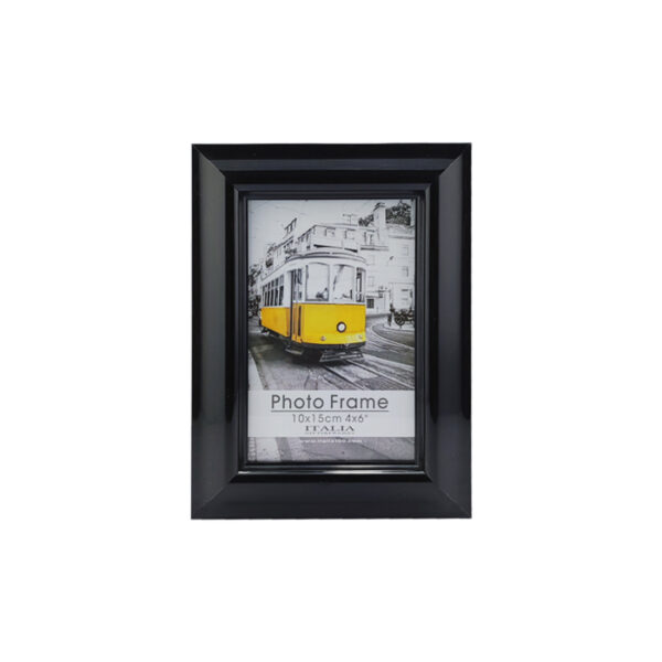 4x6" Wood Photo Frame Black