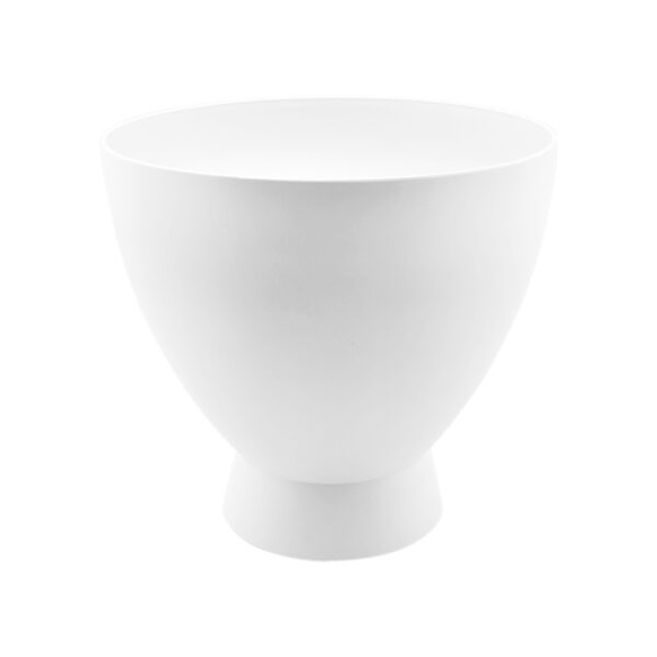 10" Dahlia Footed Urn White