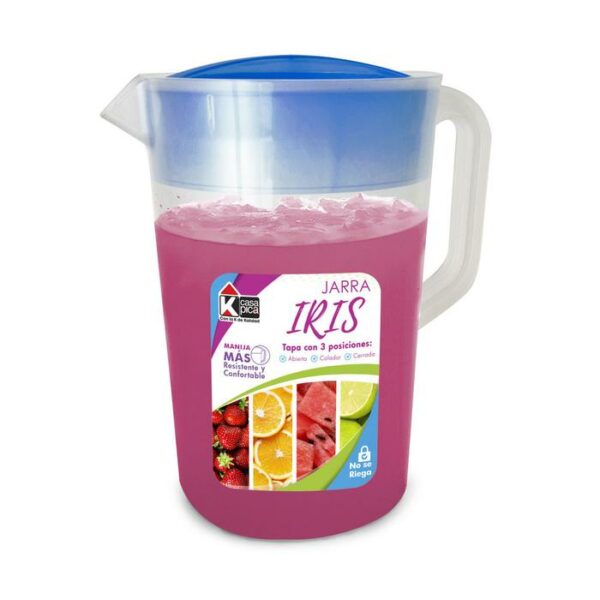 Iris Jug With Lid 0.5 Gallon Blue