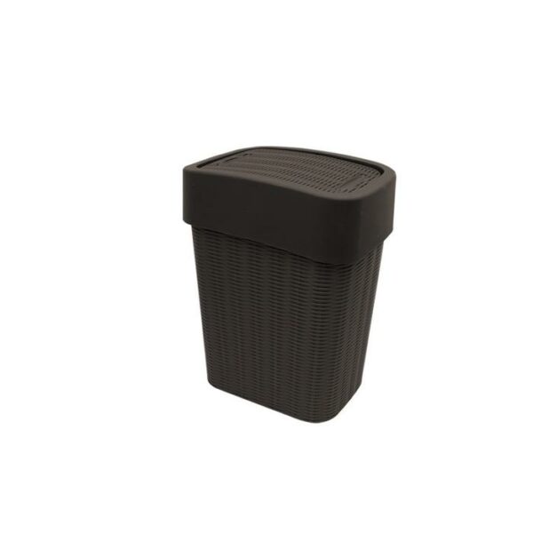 Casa Pica Rattan Slim Tras Can 2.5 Gallon Brown