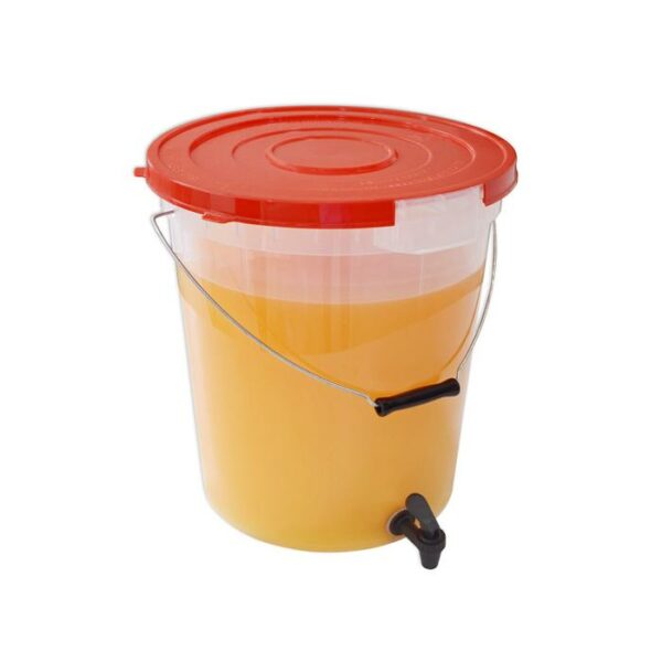 Pica Bucket With Fauset With Lid 5.3 Gallon Red