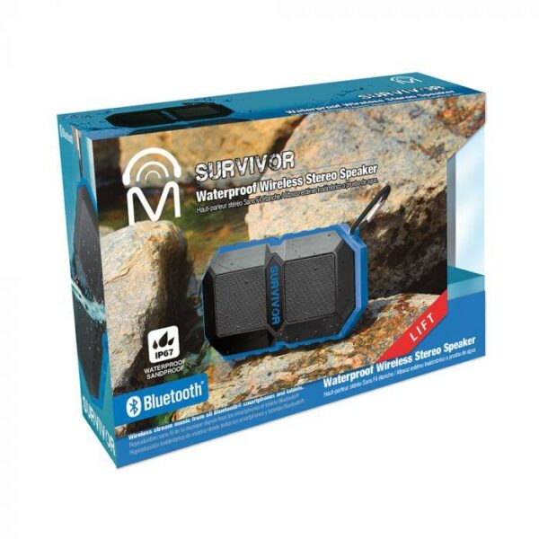 Survivor-waterproof rugged bluetooth speaker-blue