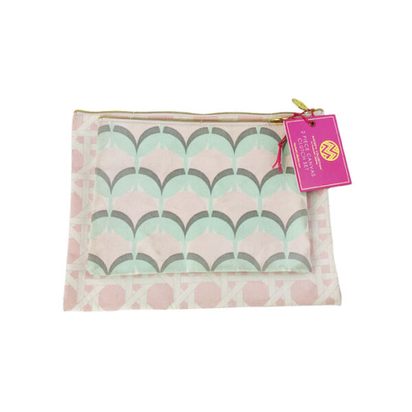2 pcs canvas clutch set canne/sunny