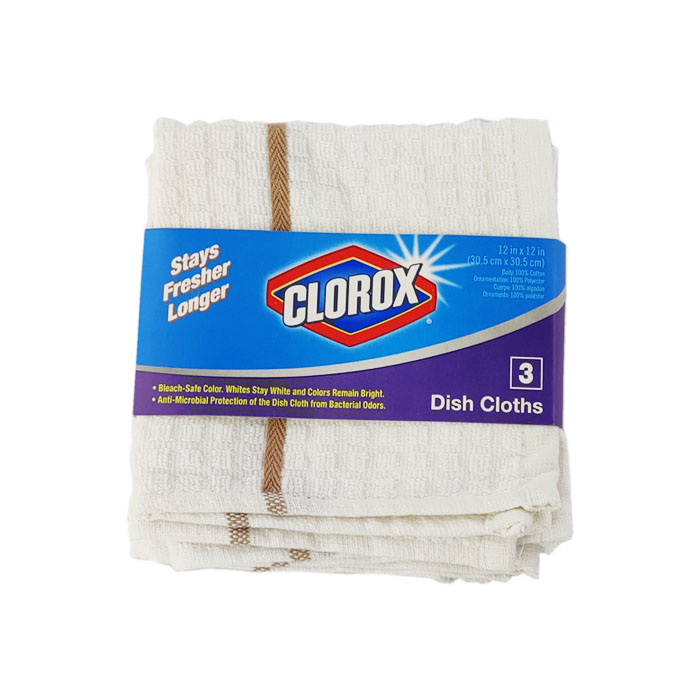 CLOROX Scrubber Dish Cloth 5 Pack Anti-Microbial Protection From Bacteria  Odors