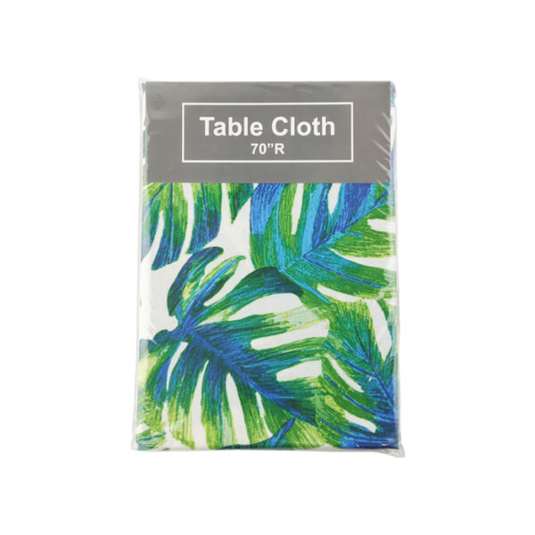 Tablecloth Round 70" Tropical Leaves