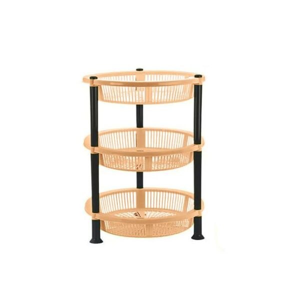 Orbit Plastic Basket Shelf 3 Tier With Wheel