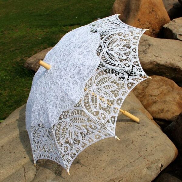 24" Vintage Lace Weeding Parasol Assorted
