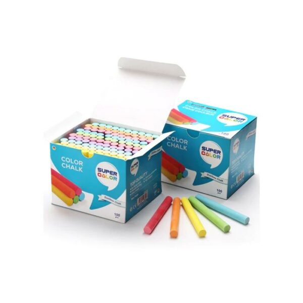 Super Color Chalk Colored 100 Pieces