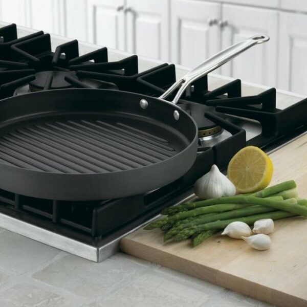 12'' Round Grill Pan Non-Stick Hard Anodized